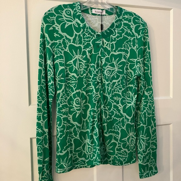 NWT Rodebjer Spring Green Button Up - Picture 1 of 4